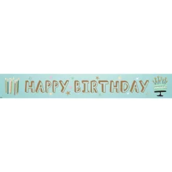 Mint Green Happy Birthday Paper Banners - 3Pk (3Pk)