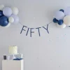 Mix It Up Blue 'Fifty' Banner And Latex Balloons