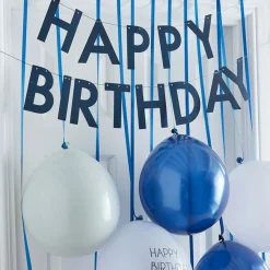 Mix It Up Blue Happy Birthday Balloon Door Kit
