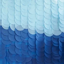 Mix It Up Blue Ombre Tissue Paper Disc Backdrop