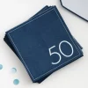 Mix It Up Blue 50Th Paper Napkins - 33Cm (16Pk)