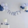 Mix It Up Blue 'Thirty' Banner And Latex Balloons