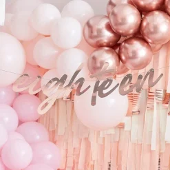 Mix It Up 'Eighteen' Rose Gold Paper Banner - 1.7M