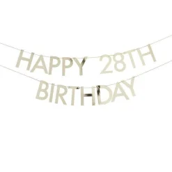 Mix It Up Gold Customisable Age Birthday Paper Banner - 1.5M