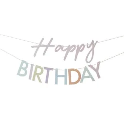 Mix It Up Pastel 'Happy Birthday' Paper Banner - 1.5M
