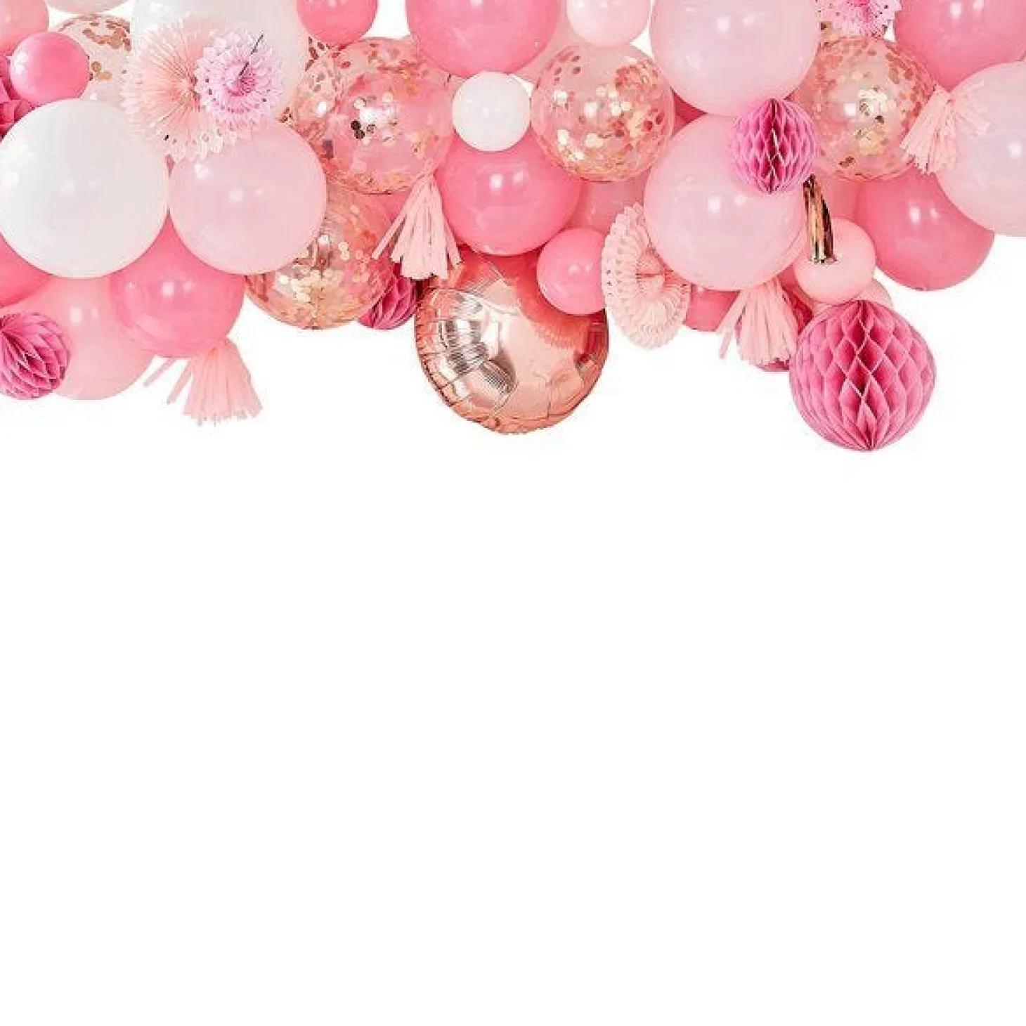 Mix It Up Pink Balloon Garland Kit - 20 Decorations And 70 Balloons