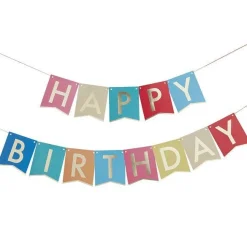 Mix It Up Rainbow Happy Birthday Paper Bunting - 1.7M