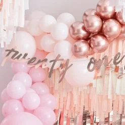 Mix It Up 'Twenty One' Rose Gold Paper Banner - 1.7M