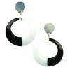 Mod Black & White Earrings