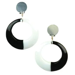 Mod Black & White Earrings
