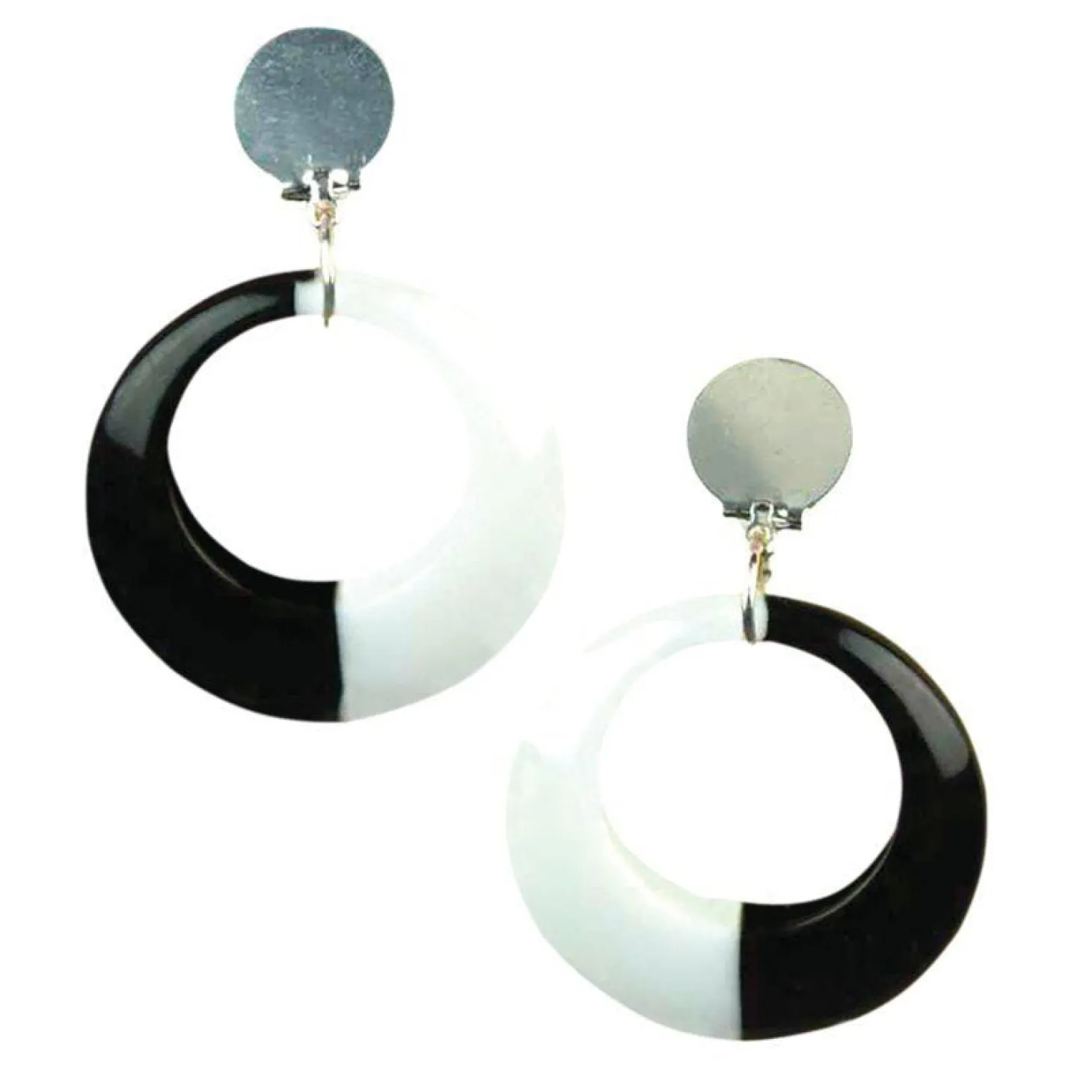Mod Black & White Earrings