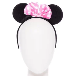 Mouse Ears & Pink Bow Headband
