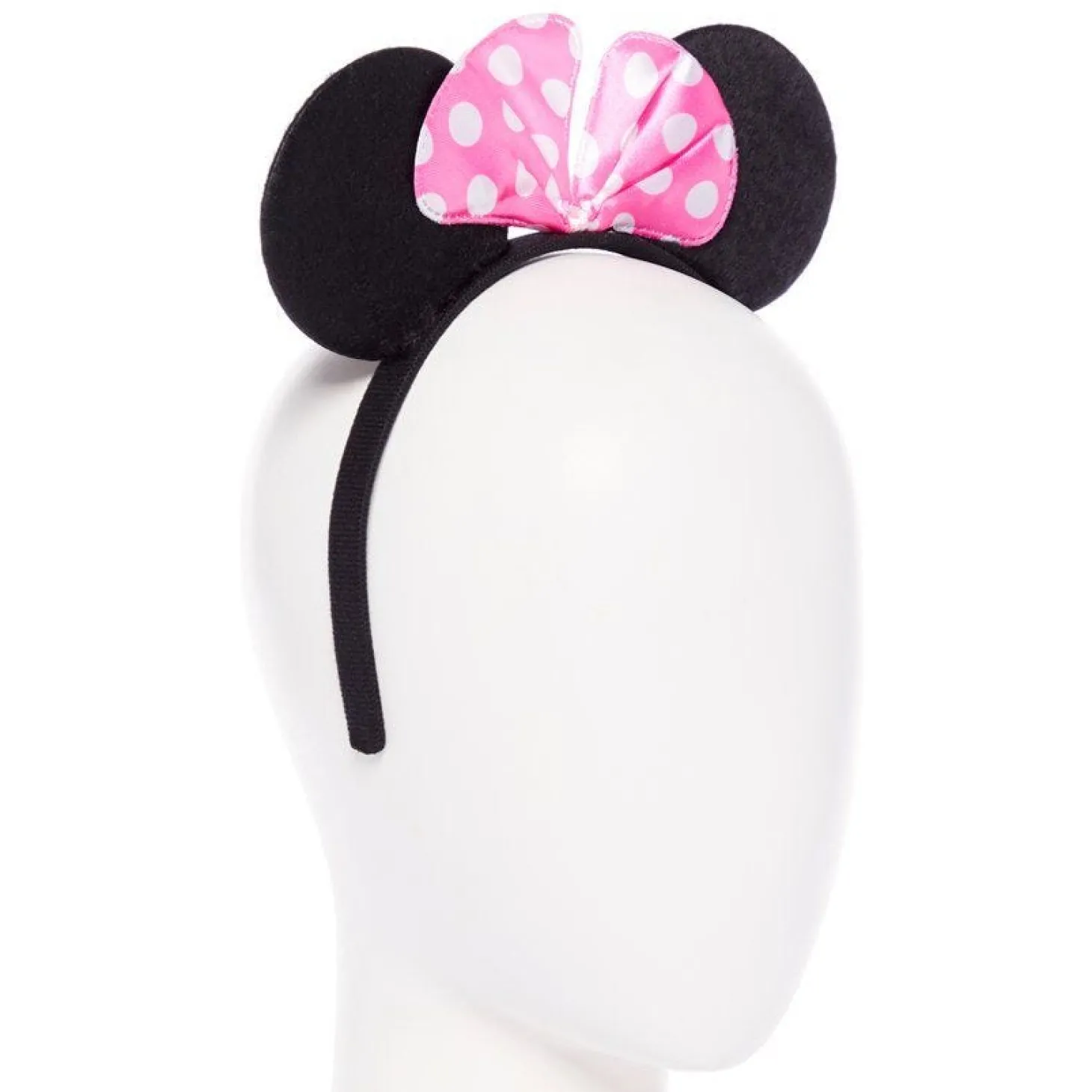 Mouse Ears & Pink Bow Headband