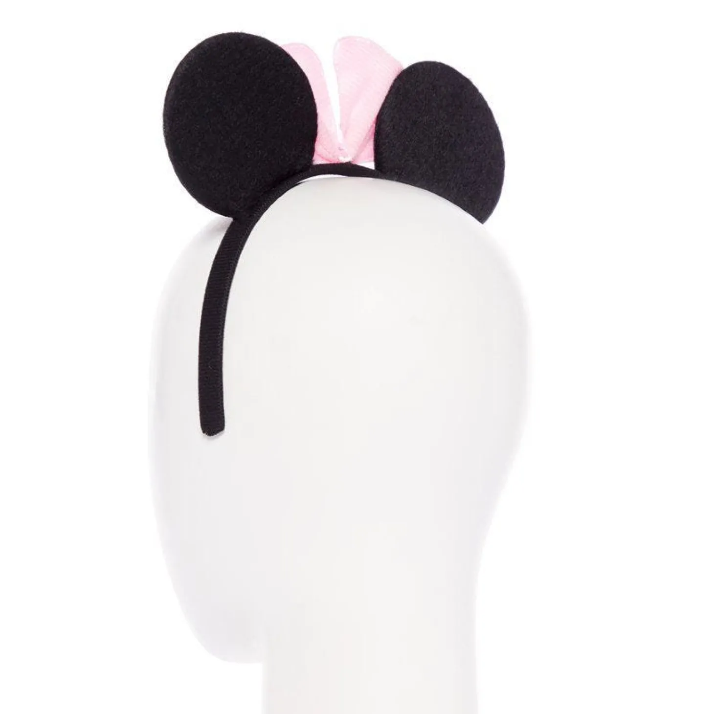 Mouse Ears & Pink Bow Headband