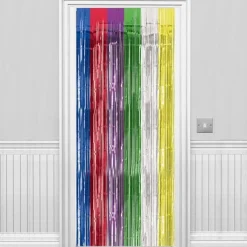Multi Coloured Foil Curtain - 2.4M