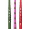 Multicoloured Merry, Bright, Trees Candles