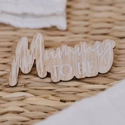 Mummy To Be Wooden Badge