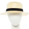 Natural Straw Boater Hat