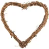 Natural Vine Heart Wreath - 23Cm