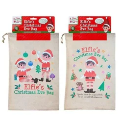 Naughty Elf Medium Christmas Eve Bag - 28.5Cm X 43.5Cm