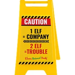 Naughty Elf Mini Warning Sign