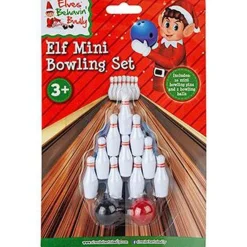 Naughty Elf Ten Pin Bowling Set
