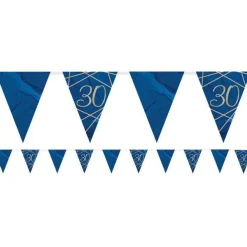 Navy & Gold Geode 30Th Birthday Paper Bunting - 3.7M