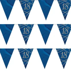 Navy & Gold Geode 18Th Birthday Paper Bunting - 3.7M