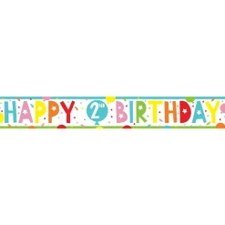 2Nd Birthday Paper Banners - 1M (3Pk)