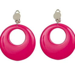 Neon Pink 80's Earrings