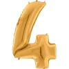 Number 4 Gold Foil Balloon - 64"
