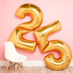 Number 4 Gold Foil Balloon - 64"