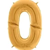 Number 0 Gold Foil Balloon - 64"