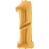 Number 1 Gold Foil Balloon - 64"