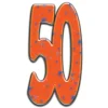 Number 50 Orange Cardboard Cutout - 181Cm X 95Cm