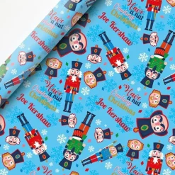 Nutcracker Christmas Personalised Wrapping Paper - 62 X 100Cm Sheet