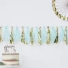 Oh Baby Blue & Gold Tassel Garland - 2M (16Pk)