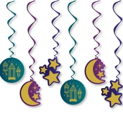 Opulent Eid Swirl Decorations - 17.7Cm (12Pk)