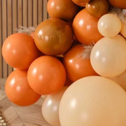 Orange, Sand And Peach Halloween Balloon Arch - 80 Balloons