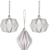 Paper Shaped Tree Decorations With Bead (3Pk)