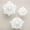 Paper Snowflake Hanging Fans - 30-40Cm (3Pk)