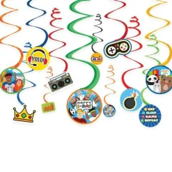 Party Town Swirl Decorations (12Pk)