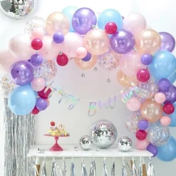 Pastel Balloon Arch - 80 Balloons