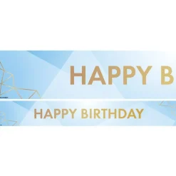 Pastel Blue Happy Birthday Paper Banners - 1M (3Pk)