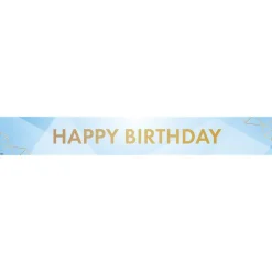 Pastel Blue Happy Birthday Paper Banners - 1M (3Pk)