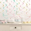 Pastel Hanging Swirl Decorations (12Pk)