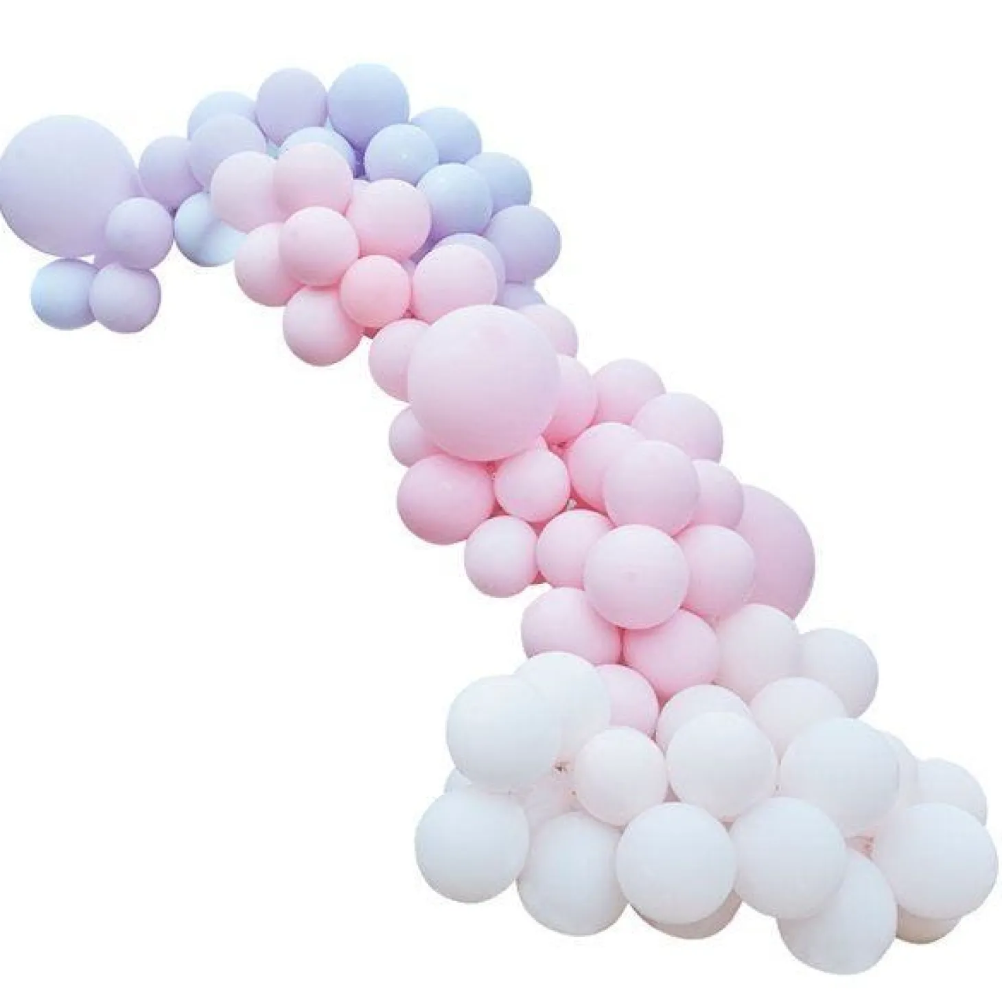 Pastel Pink & Purple Large Balloon Arch Diy Kit - 200 Balloons