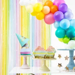 Pastel Rainbow Backdrop Curtain - 1.9M X 1M