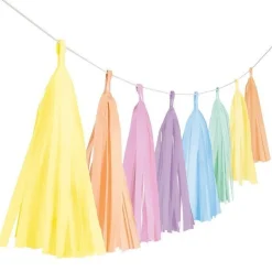 Pastel Rainbow Tassel Garland - 3M