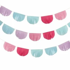 Pastel Tissue Paper Fringe Bunting - 3M